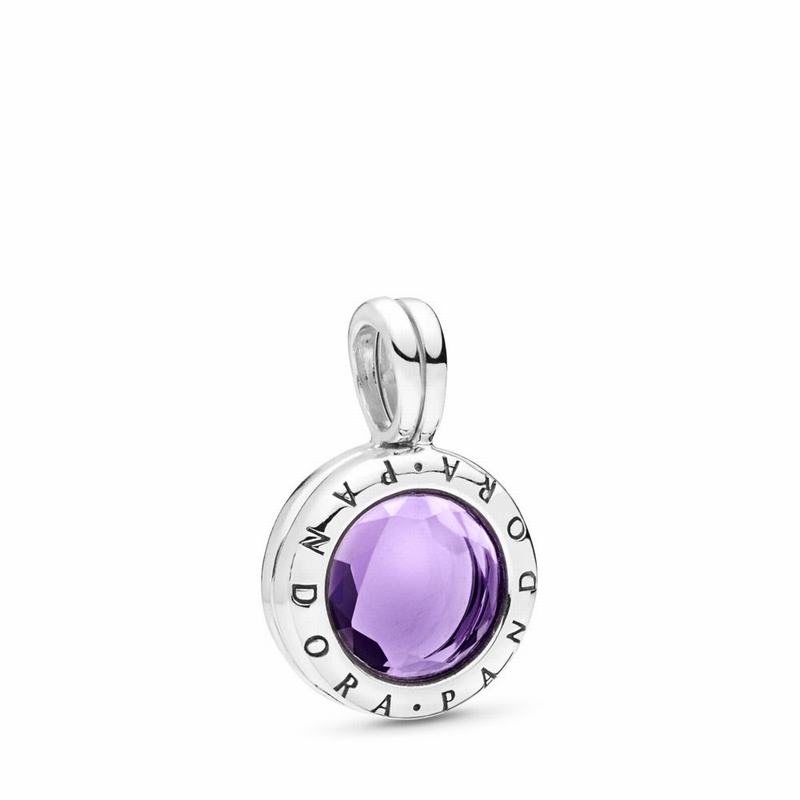 Pandantiv De Talisman Pandora Faceted Locket Argint/Violet (szWPAYDd)